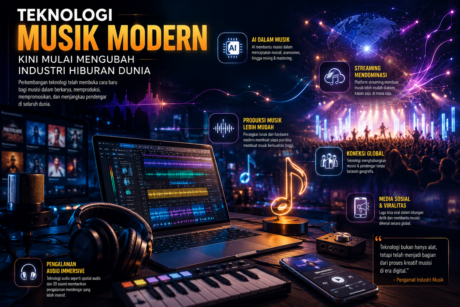 Teknologi Musik Modern Kini Mulai Mengubah Industri Hiburan Dunia