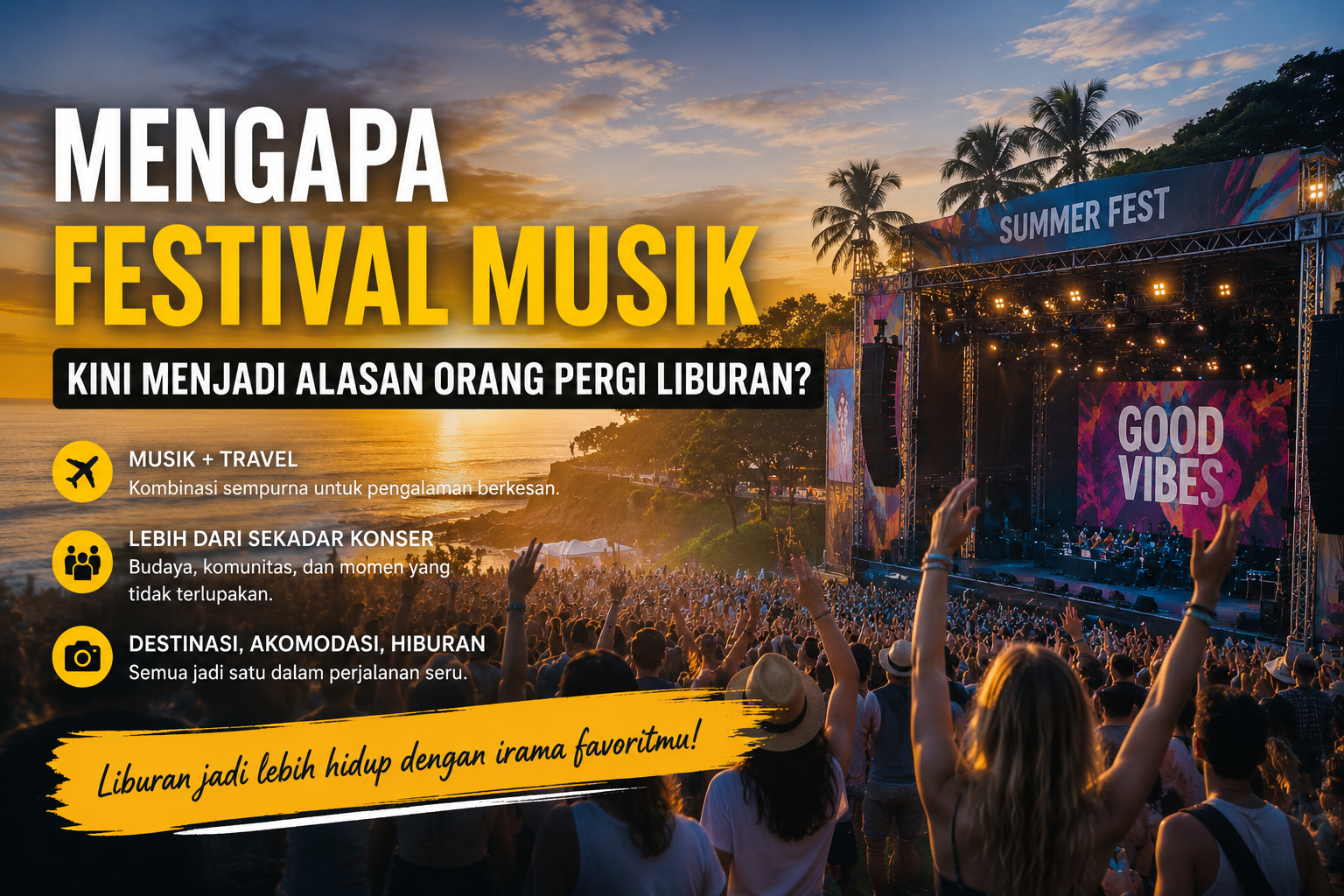 Mengapa Festival Musik Kini Menjadi Alasan Orang Pergi Liburan?