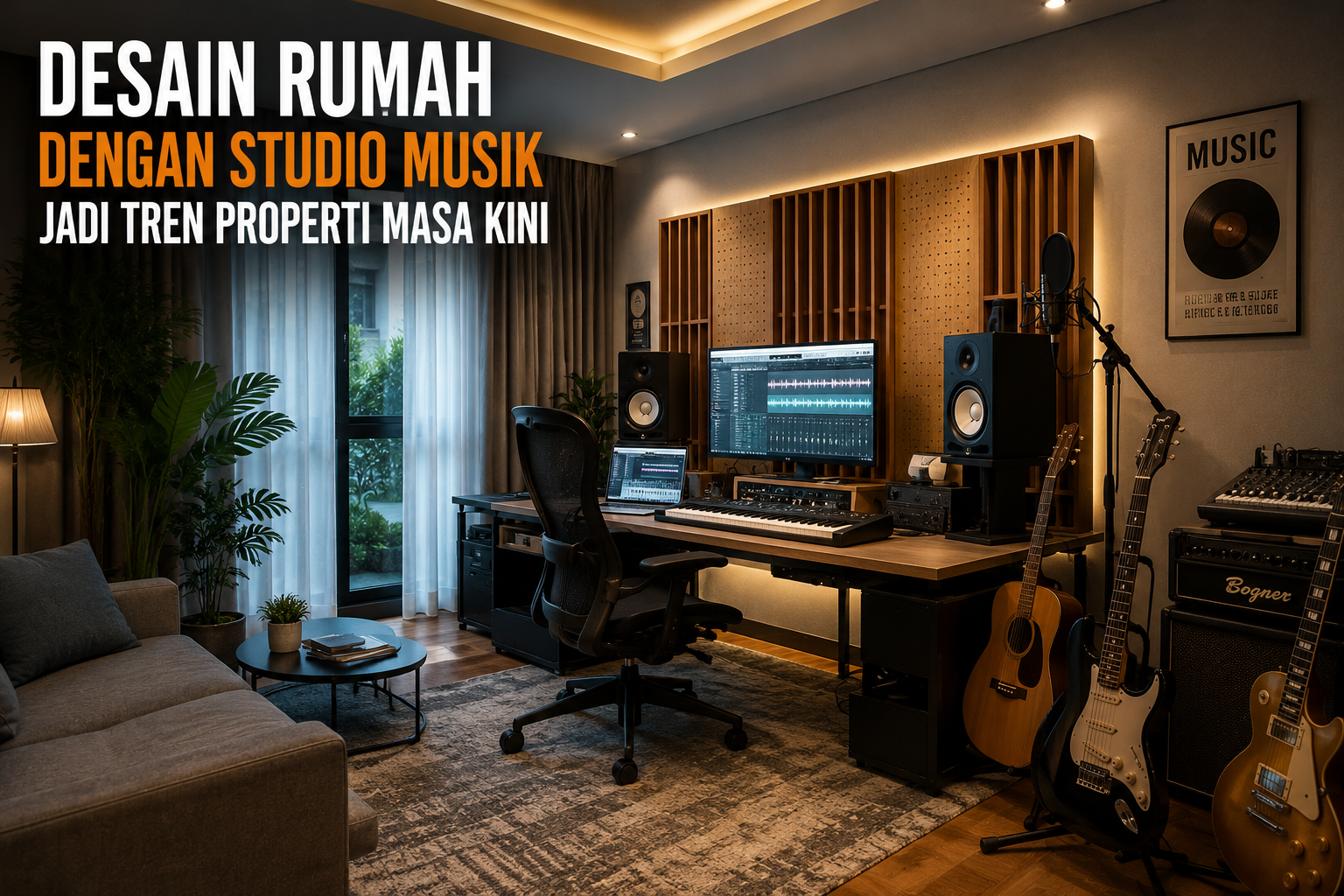 Desain Rumah dengan Studio Musik Jadi Tren Properti Masa Kini