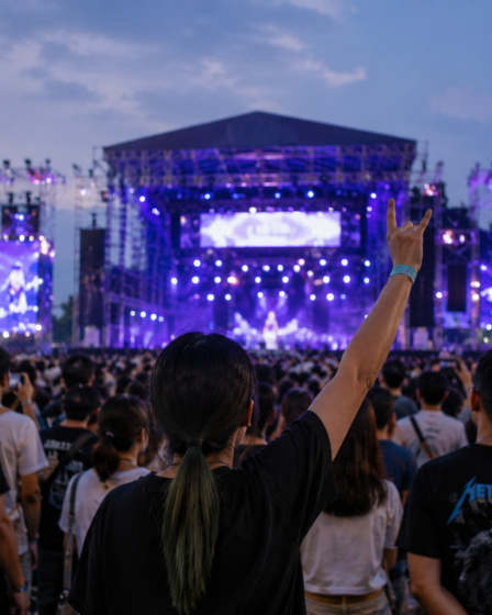 suasana ramai festival musik dengan penonton