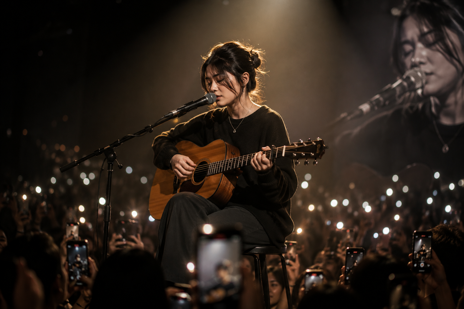 penampilan musisi dengan gaya musik Idgitaf yang sederhana