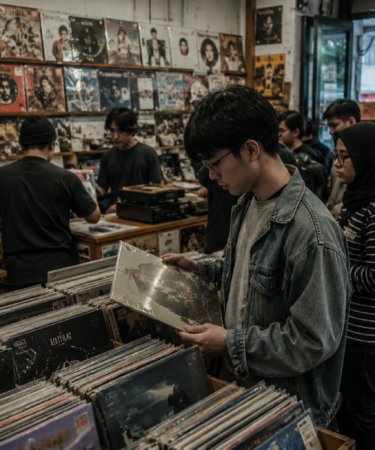 koleksi piringan hitam dalam fenomena kebangkitan vinyl
