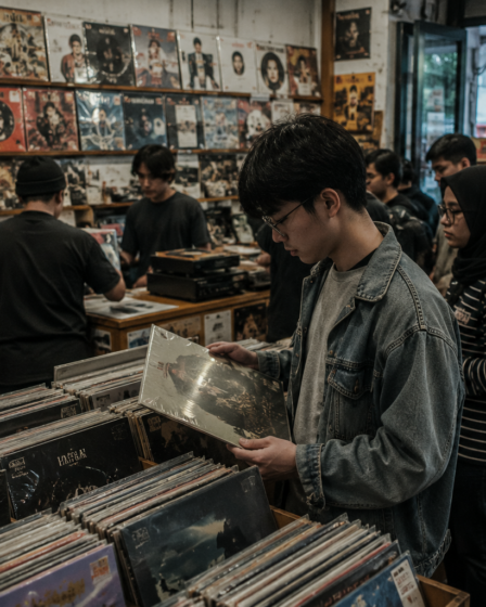 koleksi piringan hitam dalam fenomena kebangkitan vinyl