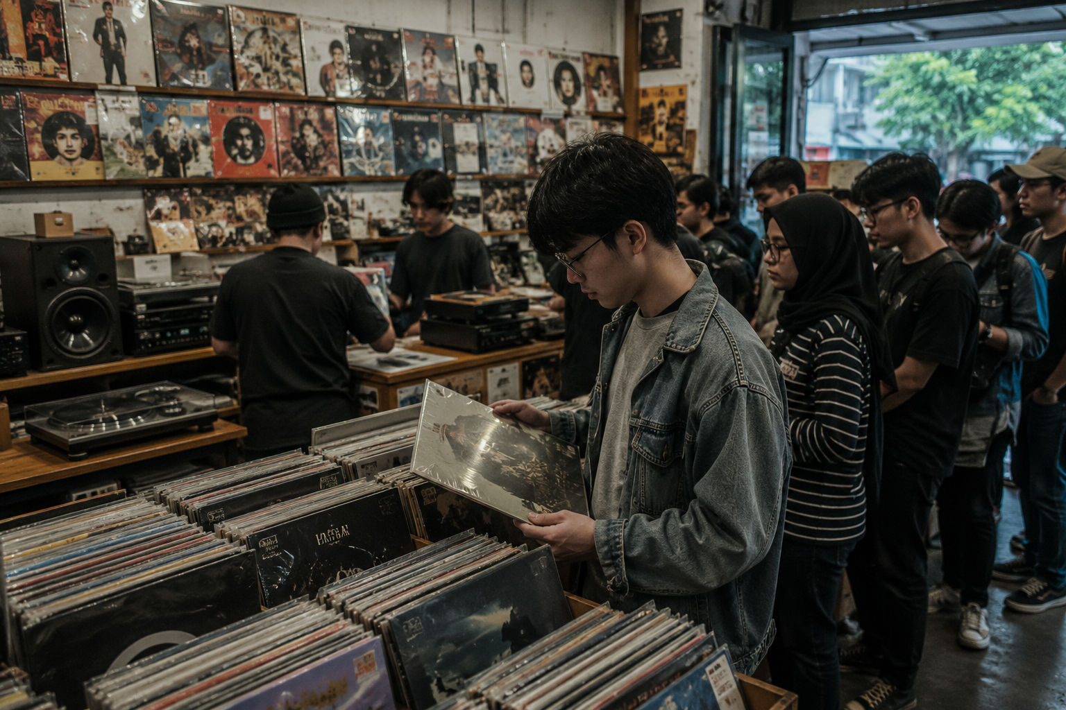 koleksi piringan hitam dalam fenomena kebangkitan vinyl