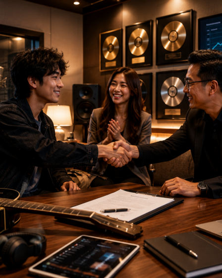 grafik data algoritma dalam strategi label musik modern