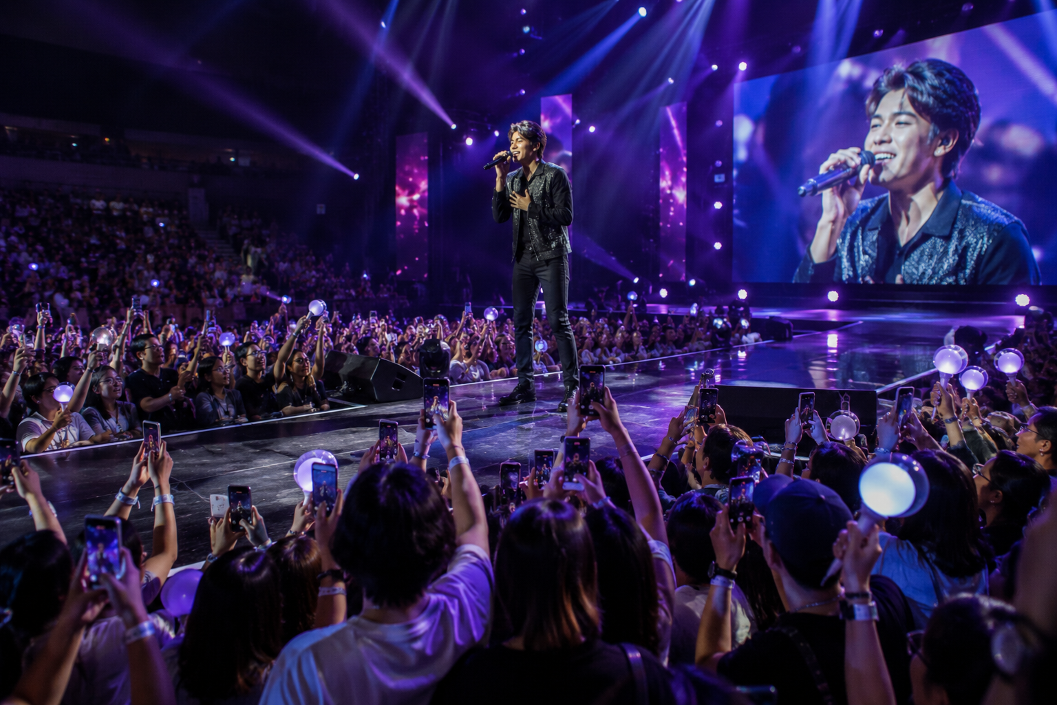 penampilan panggung musisi lagu pop Indonesia di festival internasional