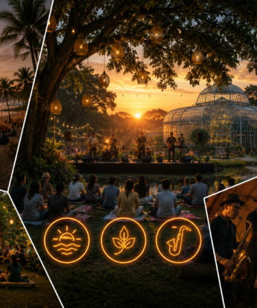 panggung utama Sunset di Kebun Series 2026 di Kebun Raya Bogor