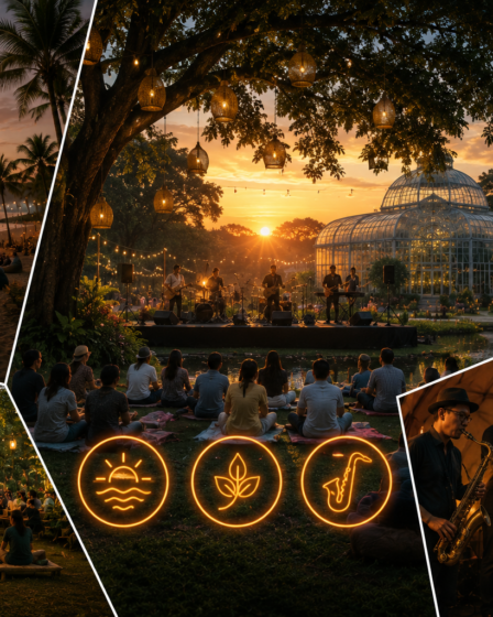 panggung utama Sunset di Kebun Series 2026 di Kebun Raya Bogor