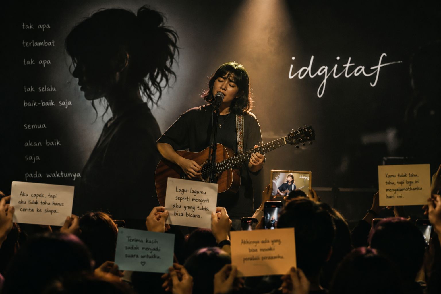 penampilan musisi dengan gaya musik Idgitaf yang khas
