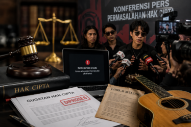 grafik kasus sengketa hak cipta musik di industri