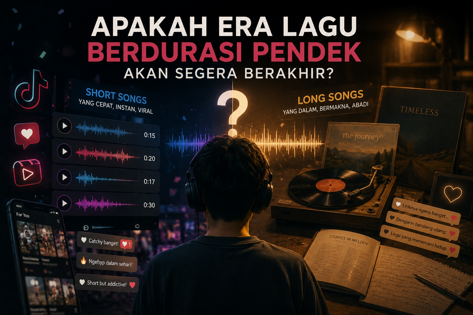 grafik tren lagu berdurasi pendek di platform streaming