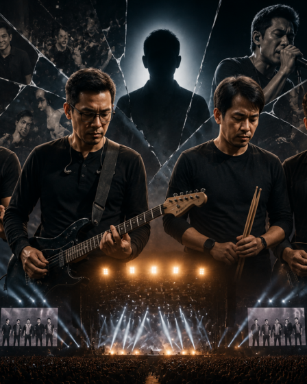 formasi reuni Peterpan tanpa Ariel di panggung konser