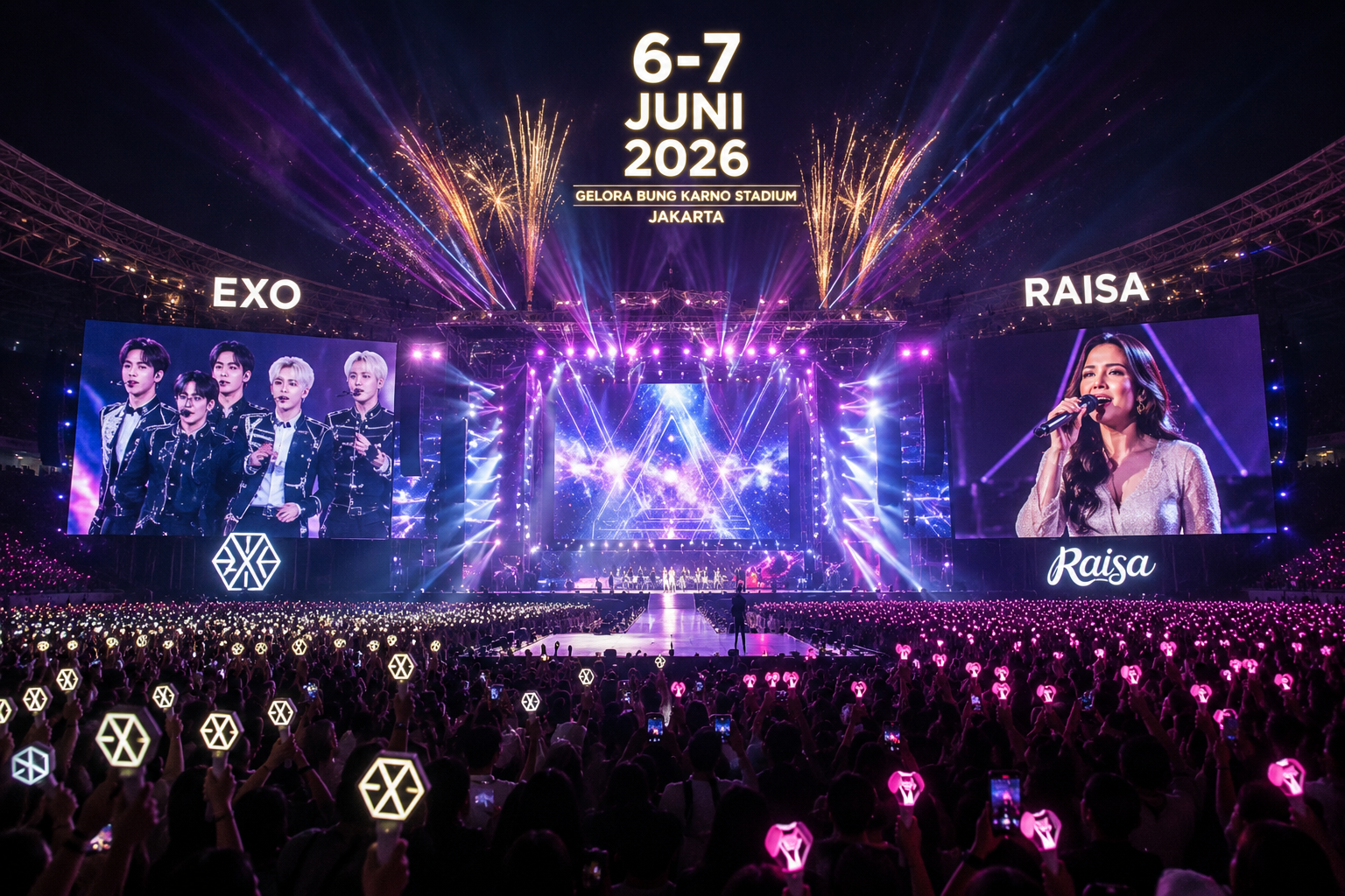 konser GBK Juni 2026 EXO dan Raisa di Jakarta