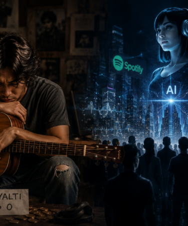 grafik dampak AI musisi independen di platform streaming