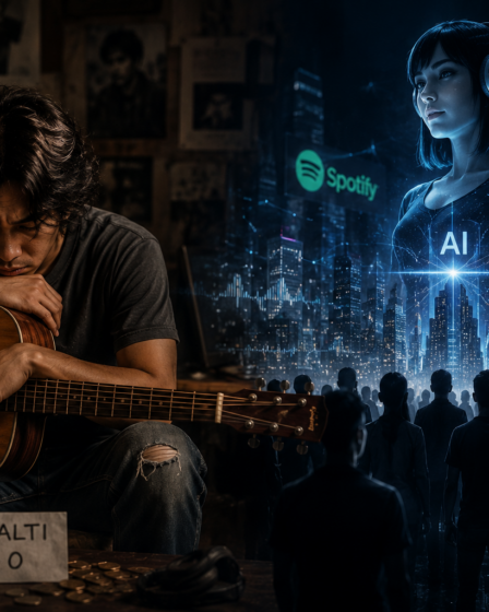 grafik dampak AI musisi independen di platform streaming