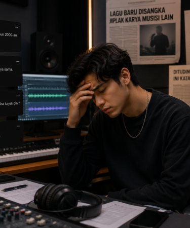 musisi menghadapi kontroversi plagiarisme musik di studio