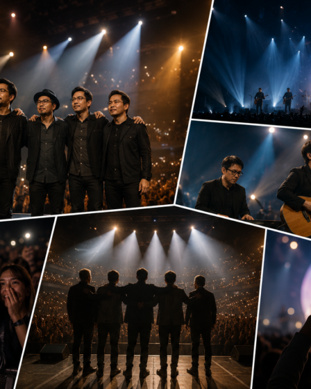 suasana panggung konser 25 tahun Yovie & Nuno di Istora Senayan