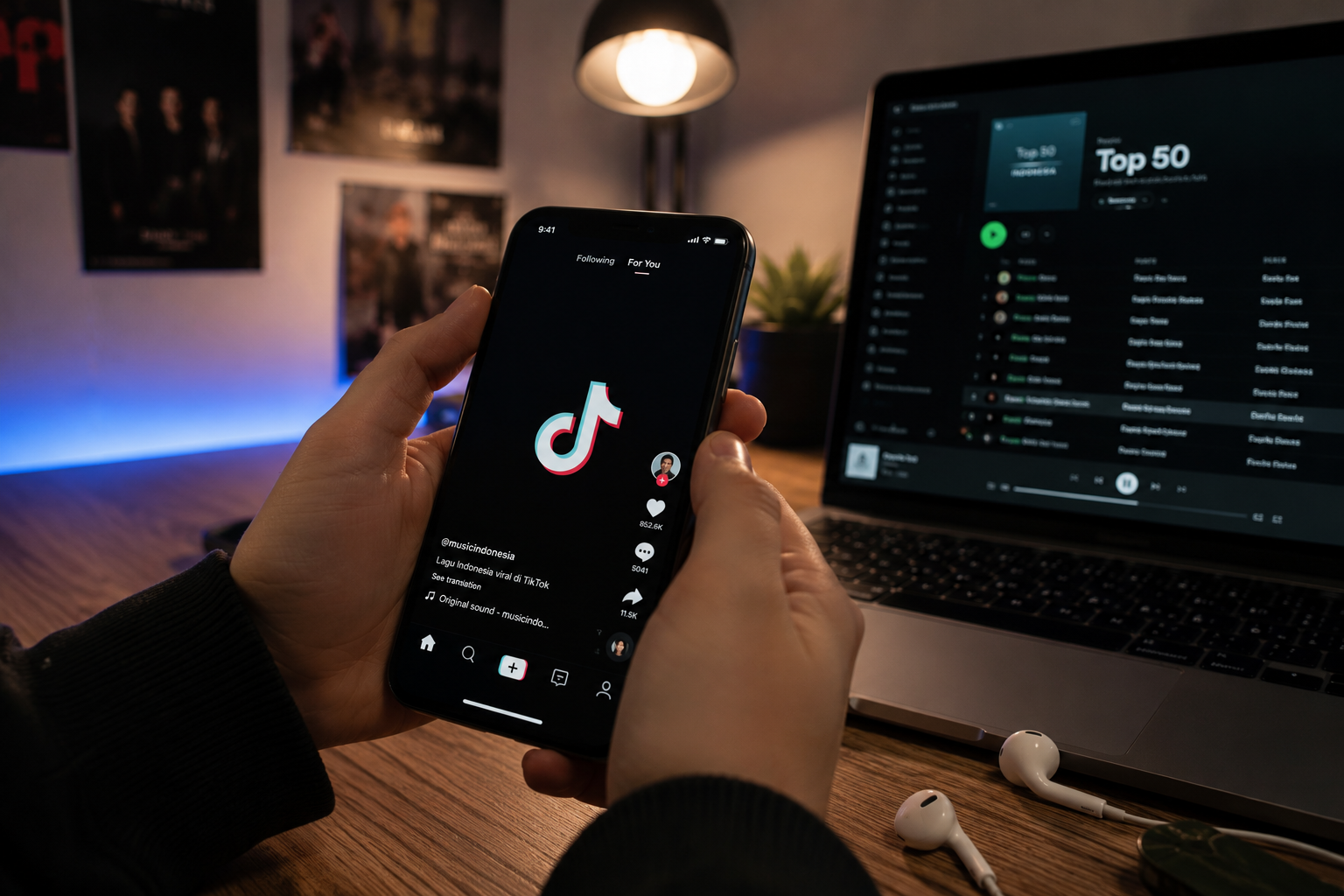 grafik pertumbuhan lagu Indonesia viral TikTok di platform streaming