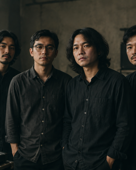 Banda Neira tampil membawakan lagu akustik dengan suasana hangat di atas panggung.