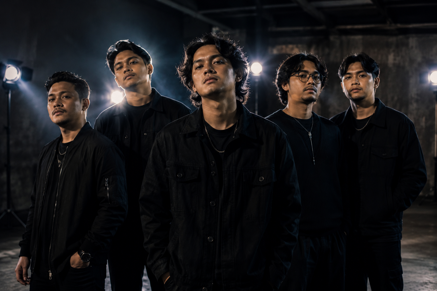 For Revenge Band Indonesia saat tampil membawakan lagu di atas panggung konser.