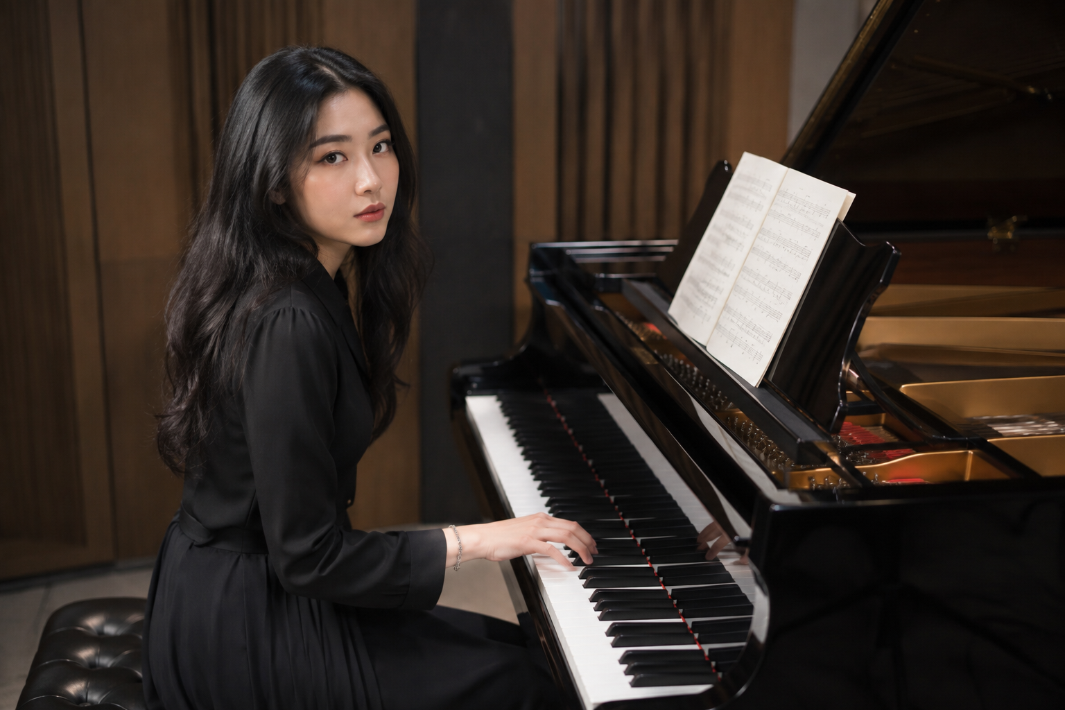 Isyana Sarasvati tampil membawakan lagu di atas panggung konser musik
